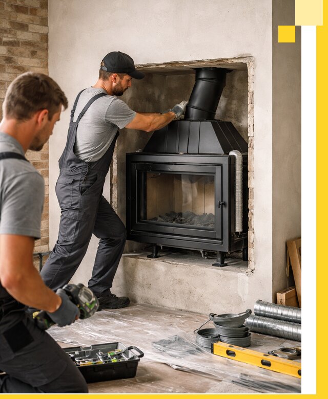 Установка каминных топок в Ревде: монтаж, подключение