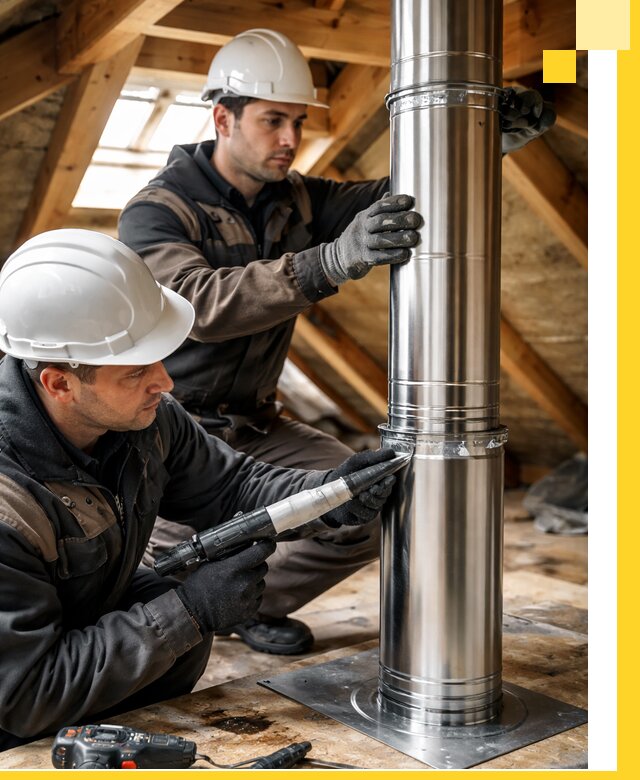 Монтаж дымоходов для каминов в Ревде с гарантией качества