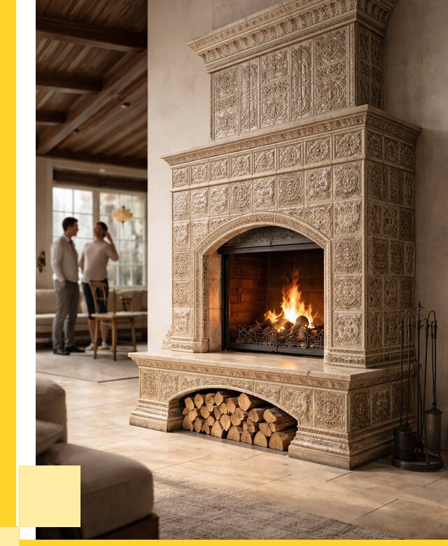 Купить изразцовый камин в Ревде от 264475 р. | ЭриданРвд