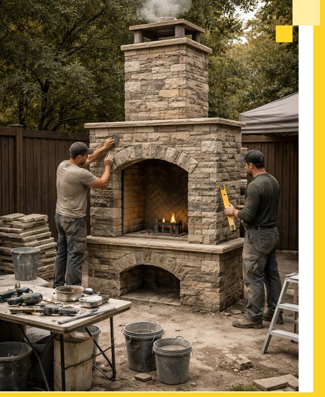 Проектирование и установка уличных каминов в Ревде