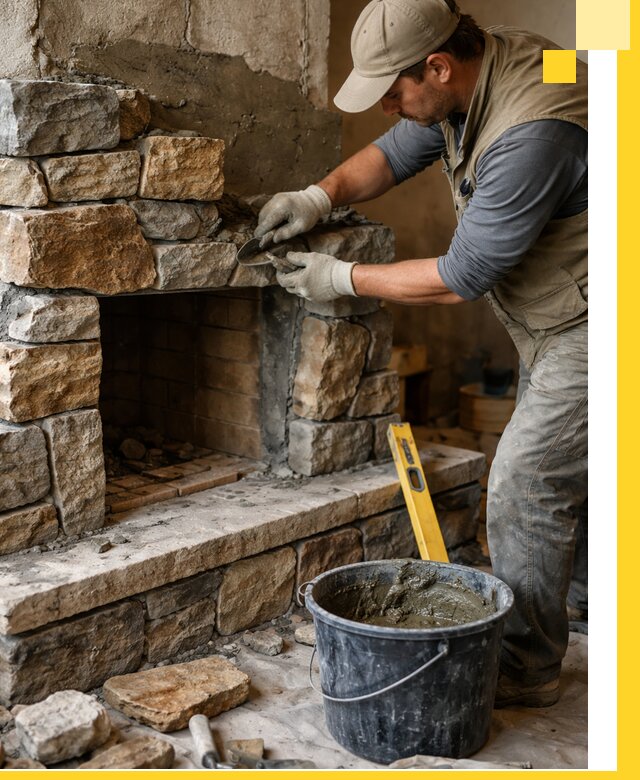 Изготовление и установка каменных каминов под ключ в Ревде