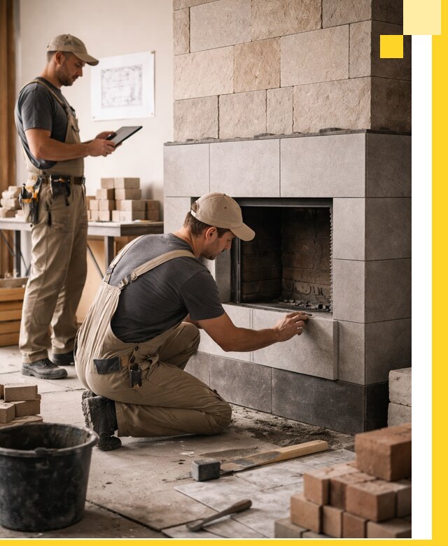 Индивидуальные проекты каминов и каминных систем в Ревде