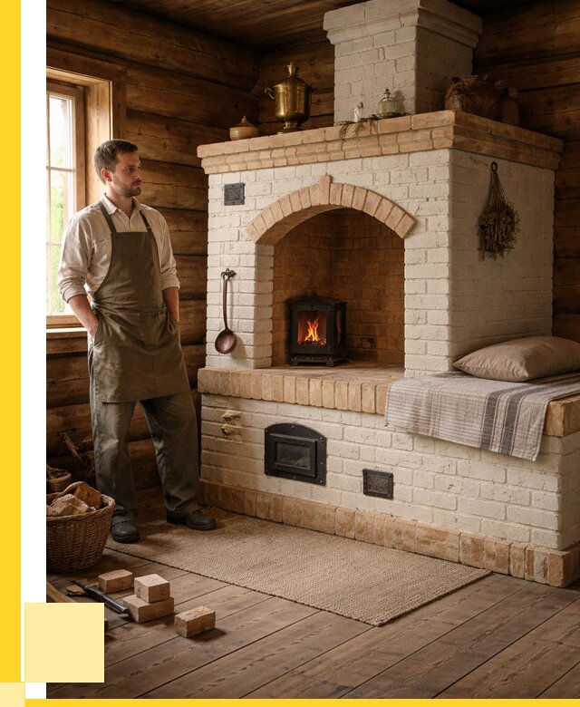 Русские печи с лежанкой под ключ в Ревде от 158685 р. ЭриданРвд