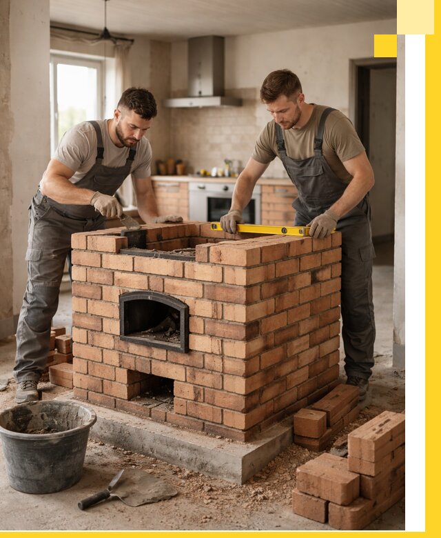 Установка и монтаж печей в частном доме в Ревде под ключ