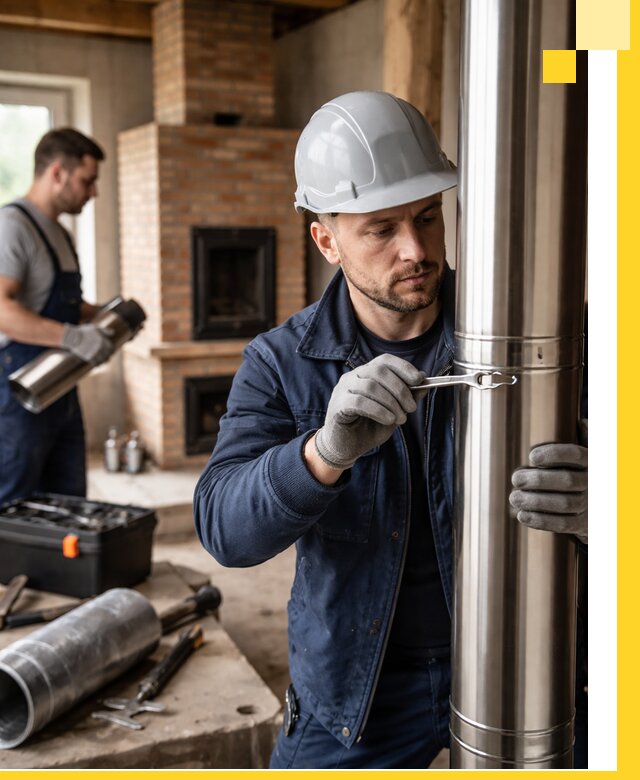 Профессиональный монтаж дымоходов для печей в Ревде