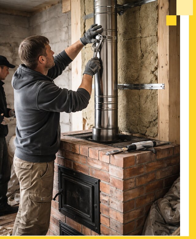 Изготовление и монтаж печей и дымоходов под ключ в Ревде