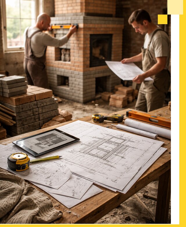 Проекты печей и каминов с индивидуальным дизайном в Ревде