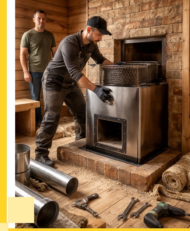 Монтаж банных печей под ключ в Ревде от 19042 р., ЭриданРвд