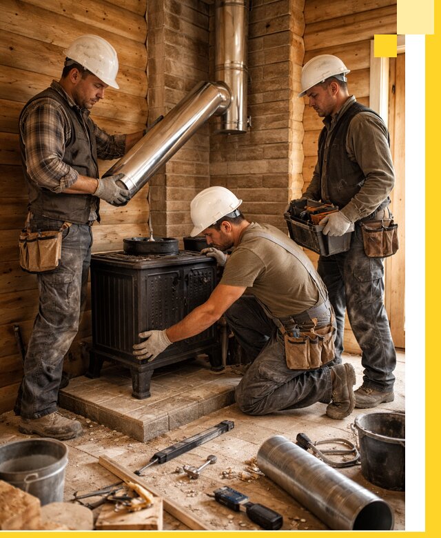 Профессиональный монтаж банных печей и дымоходов в Ревде