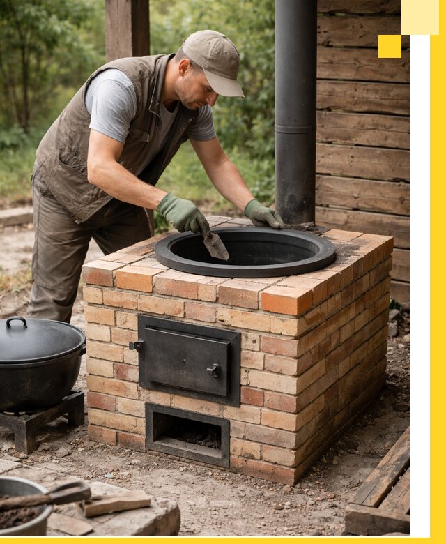 Изготовление и установка печей для казана в Ревде под ключ