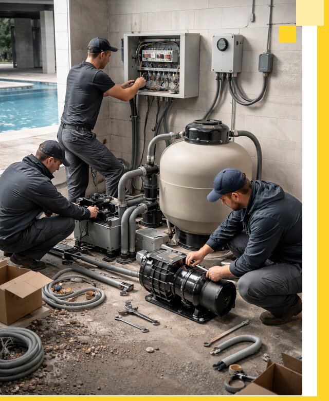 Профессиональный монтаж оборудования для бассейнов в Ревде