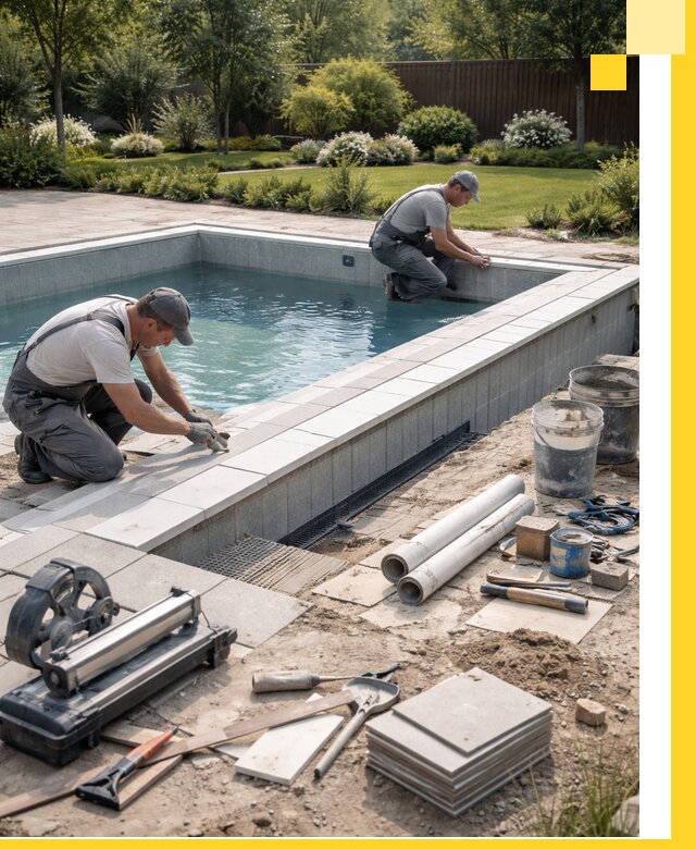 Строительство открытых бассейнов под ключ в Ревде профессионально