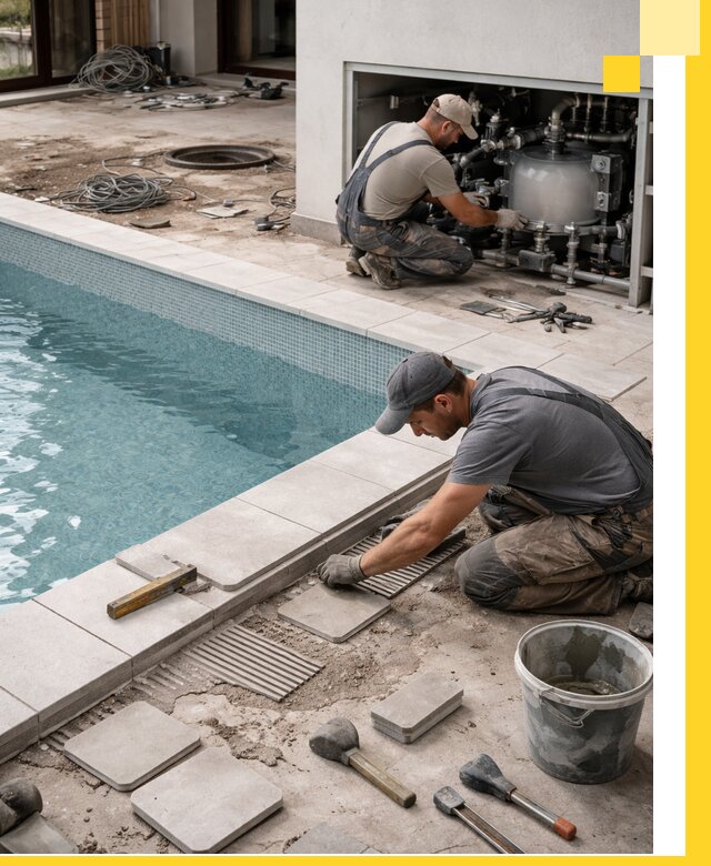 Строительство и монтаж бассейнов в коттедже в Ревде