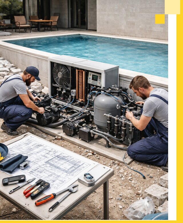 Проектирование и монтаж бассейнов с подогревом в Ревде