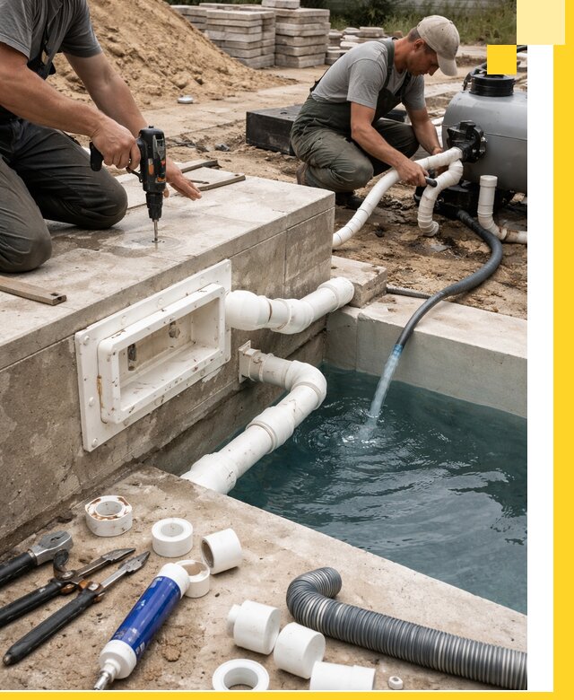 Строительство скиммерных бассейнов под ключ в Ревде