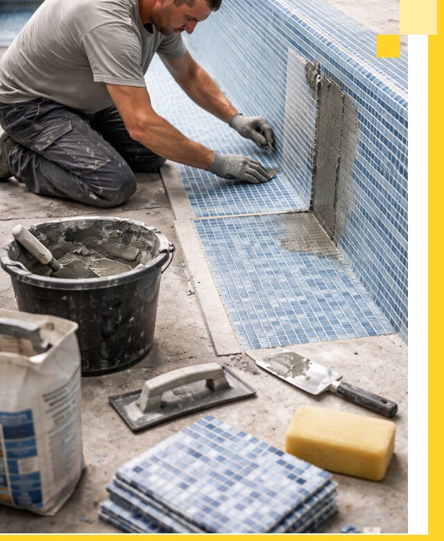 Укладка и ремонт мозаики для бассейнов под ключ в Ревде