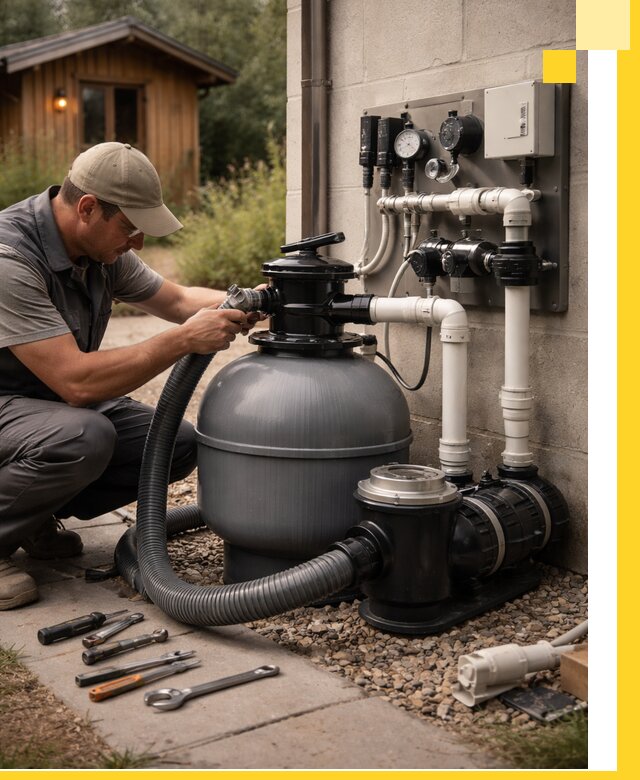 Продажа и монтаж фильтров и насосов для бассейнов в Ревде