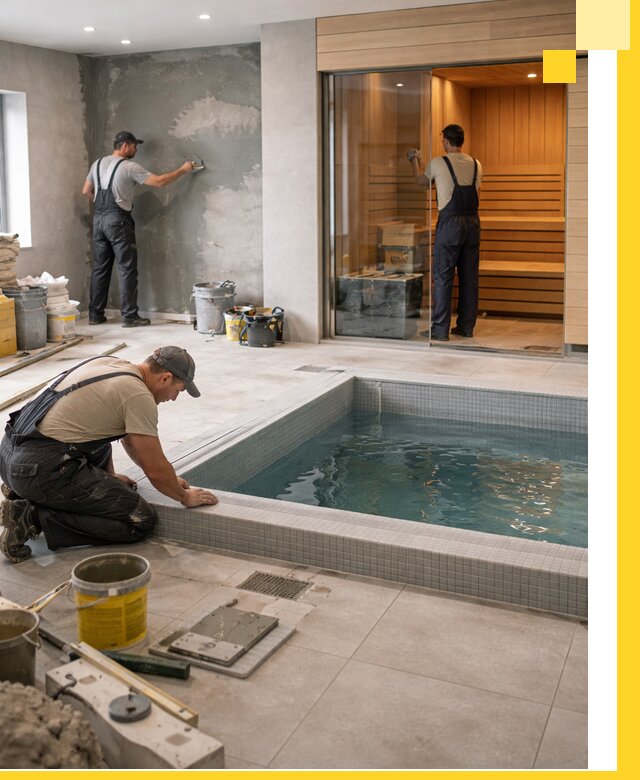 Проектирование и строительство сауны с бассейном в Ревде