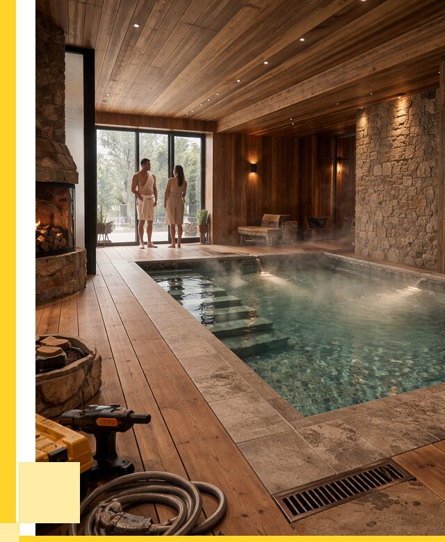 Проекты бань с бассейном под ключ в Ревде от 79343 р., ЭриданРвд