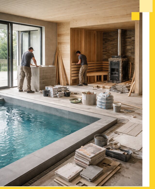 Проектирование и строительство бань с бассейном в Ревде