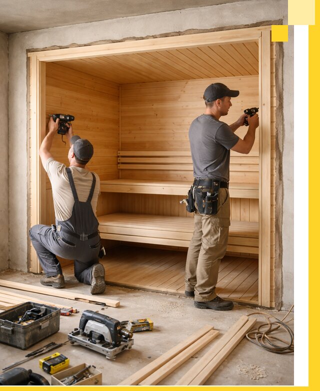 Монтаж саун под ключ в Ревде — проектирование и установка