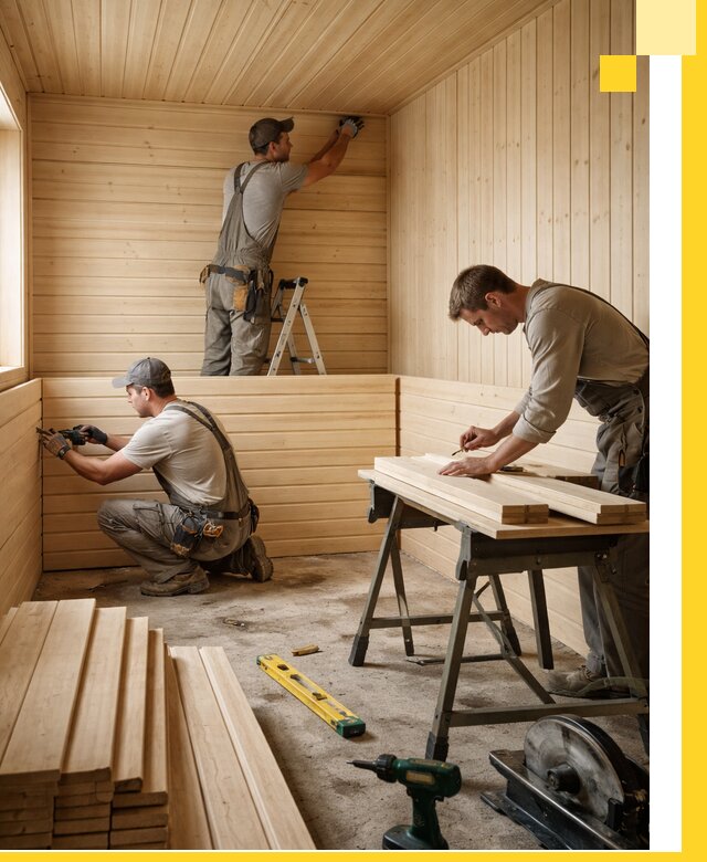 Обшивка саун в Ревде из натуральной древесины под ключ