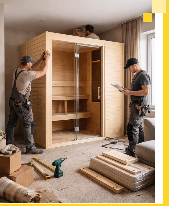 Установка и благоустройство саун в квартире в Ревде