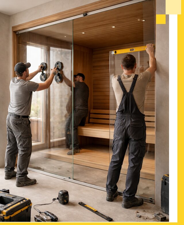 Производство и монтаж стеклянных саун под ключ в Ревде