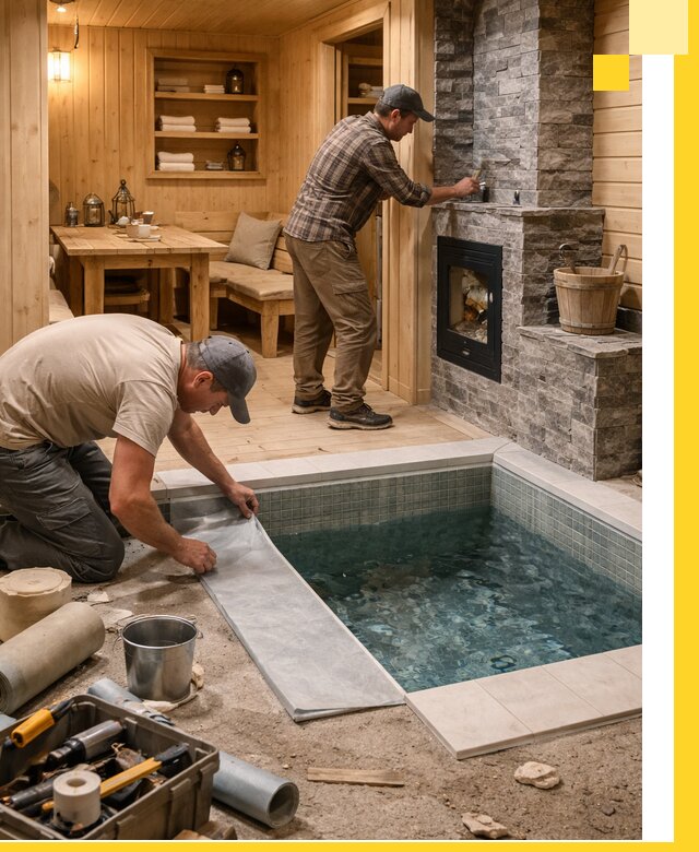 Строительство бань с комнатой отдыха под ключ в Ревде