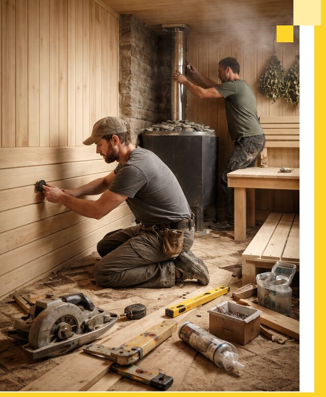 Полное строительство и оснащение парных под ключ в Ревде