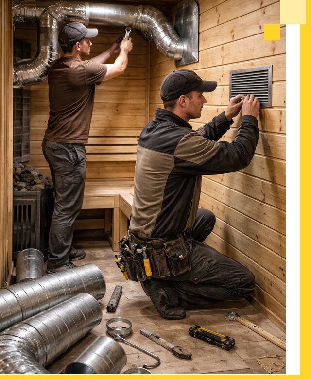 Проектирование и монтаж вентиляции бани в Ревде под ключ