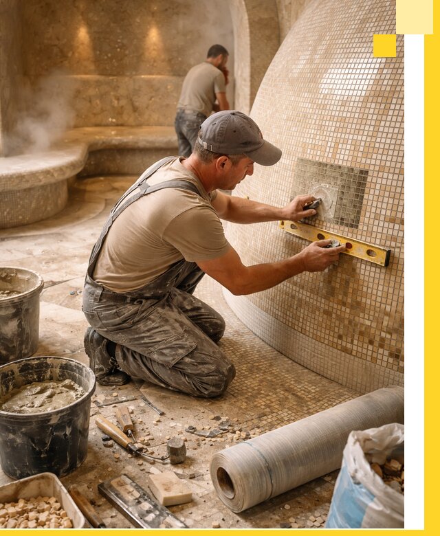 Хамам под ключ в Ревде: проектирование, строительство, отделка