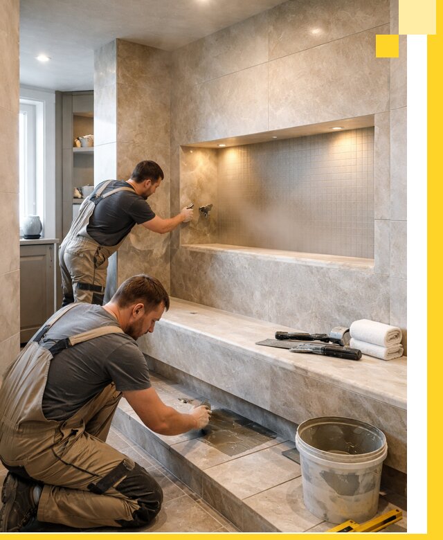 Профессиональное строительство хамама в квартире в Ревде