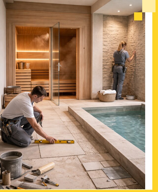 Комплексный дизайн и отделка интерьеров SPA под ключ в Ревде